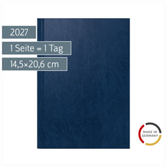 Buchkalender Mod. Chefplaner 2027 | A5, Kunststoff, dunkelblau