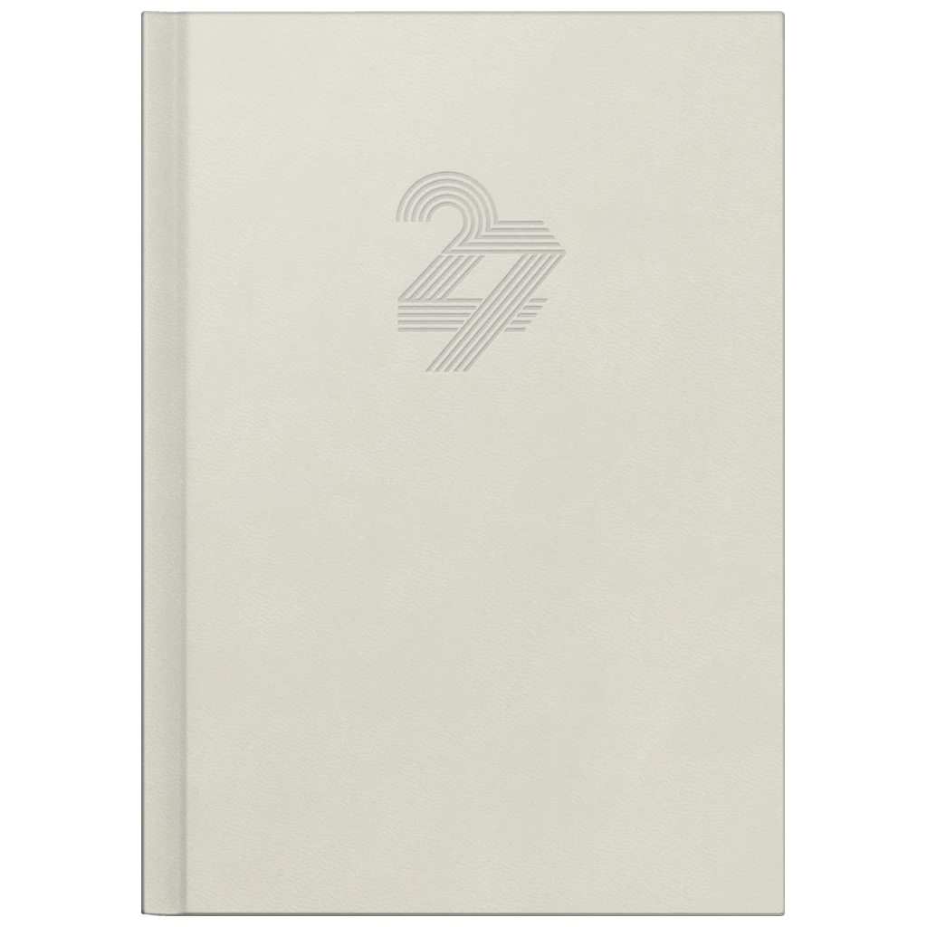 Buchkalender Mod. Chefplaner 2027 „Grey“ | A5, Kunstleder