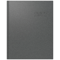Buchkalender Mod. Chefplaner 2027 | A5, Kunststoff, grau