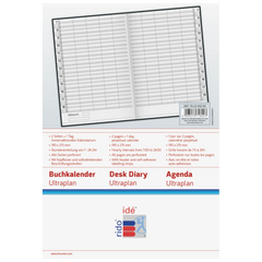 Buchkalender Mod. Ultraplan | 19×27,5 cm, Kunststoff, schwarz