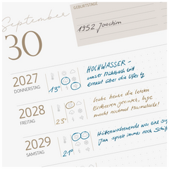 10-Jahres-Kalender Premium 2027-2036 „10 Years of Moments“ | A4, Kunstleder