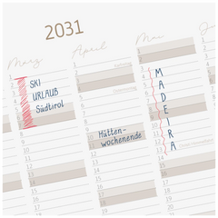 10-Jahres-Kalender Premium 2027-2036 „10 Years of Moments“ | A4, Kunstleder