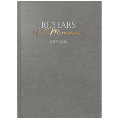 10-Jahres-Kalender Premium 2027-2036 „10 Years of Moments“ | A4, Kunstleder