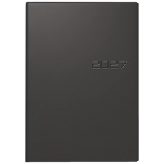 Buchkalender Mod. studioplan int. 2027 | 168×240 mm, Kunststoff, schwarz
