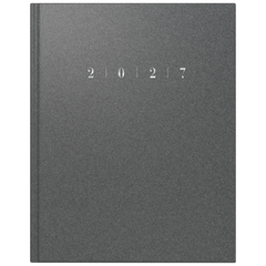 Buchkalender Premium Mod. Managerkalender TM 2027 | 20,5×26 cm, Kunststoff, grau
