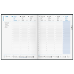Buchkalender 2027 | 20,8×25,8 cm, Kunststoff, schwarz
