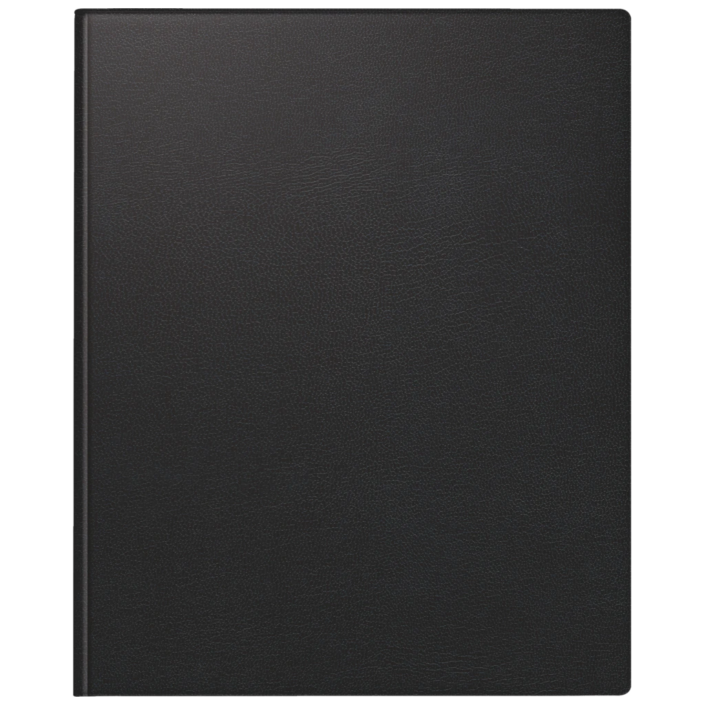 Buchkalender 2027 | 20,8×25,8 cm, Kunststoff, schwarz