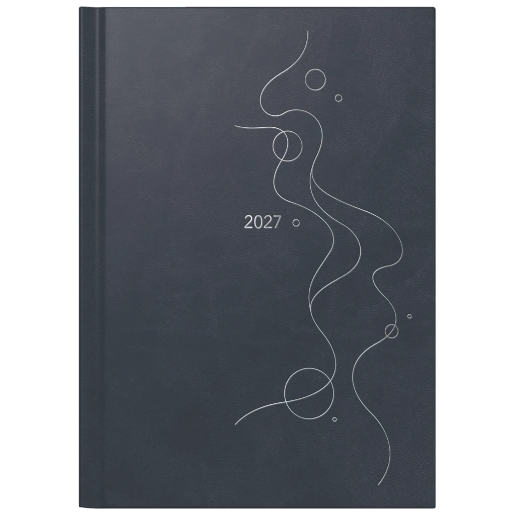 Buchkalender Mod. Mentor 2027 „Bubbles“ | A5, Kunstleder