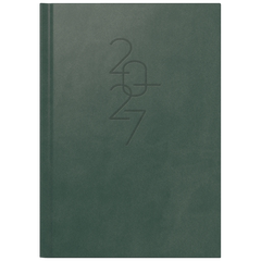 Buchkalender Mod. Mentor 2027 | A5, Kunstleder, dunkelgrün