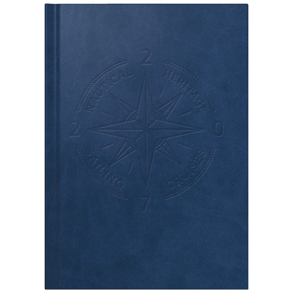 Buchkalender Mod. Mentor 2027 „Nautic“ | A5, Kunstleder