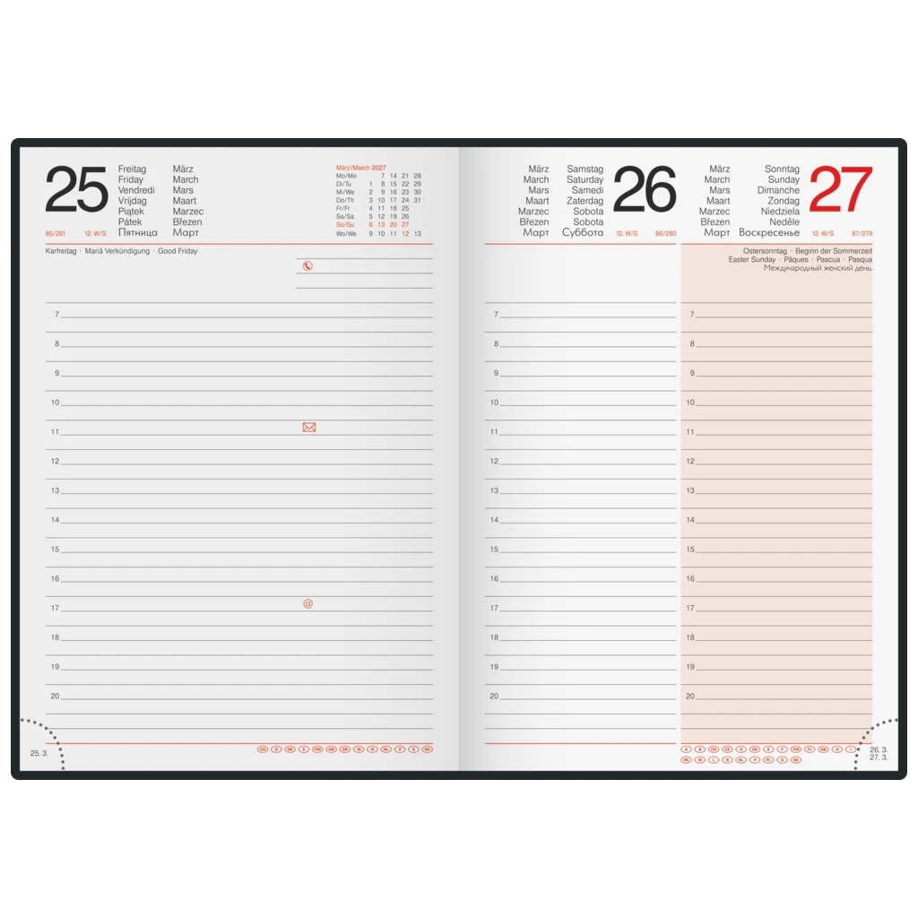 Buchkalender Mod. Mentor 2027 „Imagine“ | A5, Papier