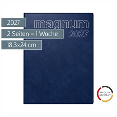 Buchkalender Mod. magnum 2027 | 18,3×24 cm, Kunststoff, dunkelblau