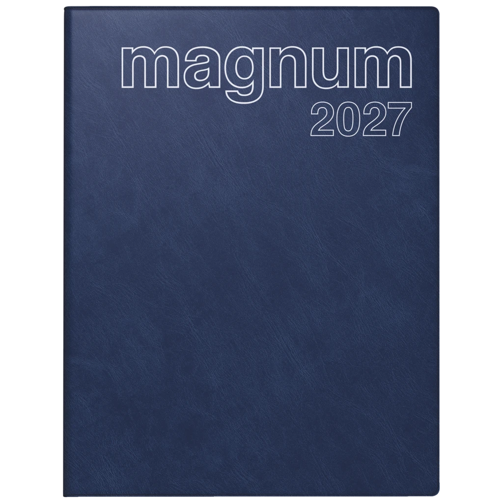 Buchkalender Mod. magnum 2027 | 18,3×24 cm, Kunststoff, dunkelblau