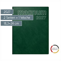 Buchkalender Mod. magnum 2027 | 18,3×24 cm, Kunststoff, dunkelgrün