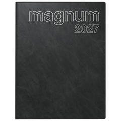 Buchkalender Mod. magnum 2027 | 18,3×24 cm, Kunststoff, schwarz