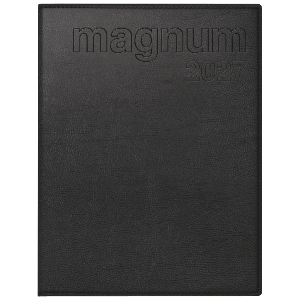 Buchkalender Mod. magnum 2027 | 183×240 mm, Kunstleder, schwarz