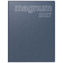 Buchkalender Mod. magnum 2027 | 18,3×24 cm, Kunststoff, blau