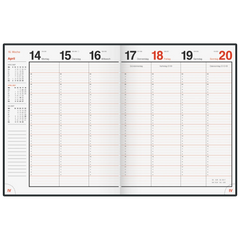 Buchkalender Mod. magnum 2027 | 18,3×24 cm, Kunststoff, grau
