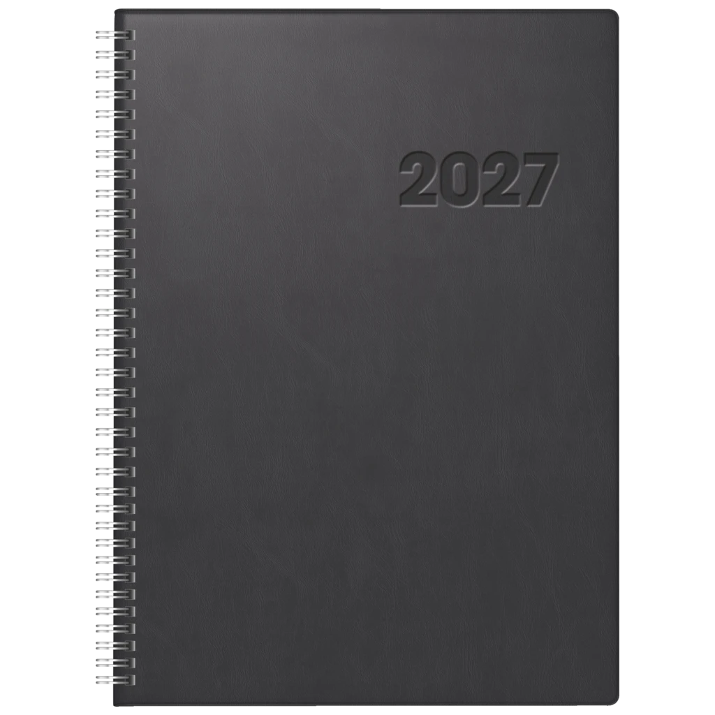 Buchkalender Mod. Conform 2027 | A4, Kunststoff, schwarz