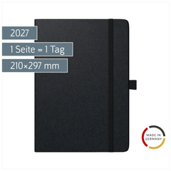 Buchkalender Mod. Conform 2027 | A4, Kunststoff, schwarz