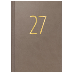Buchkalender Premium Young Line 2027 „Browny“ | A5, Kunstleder