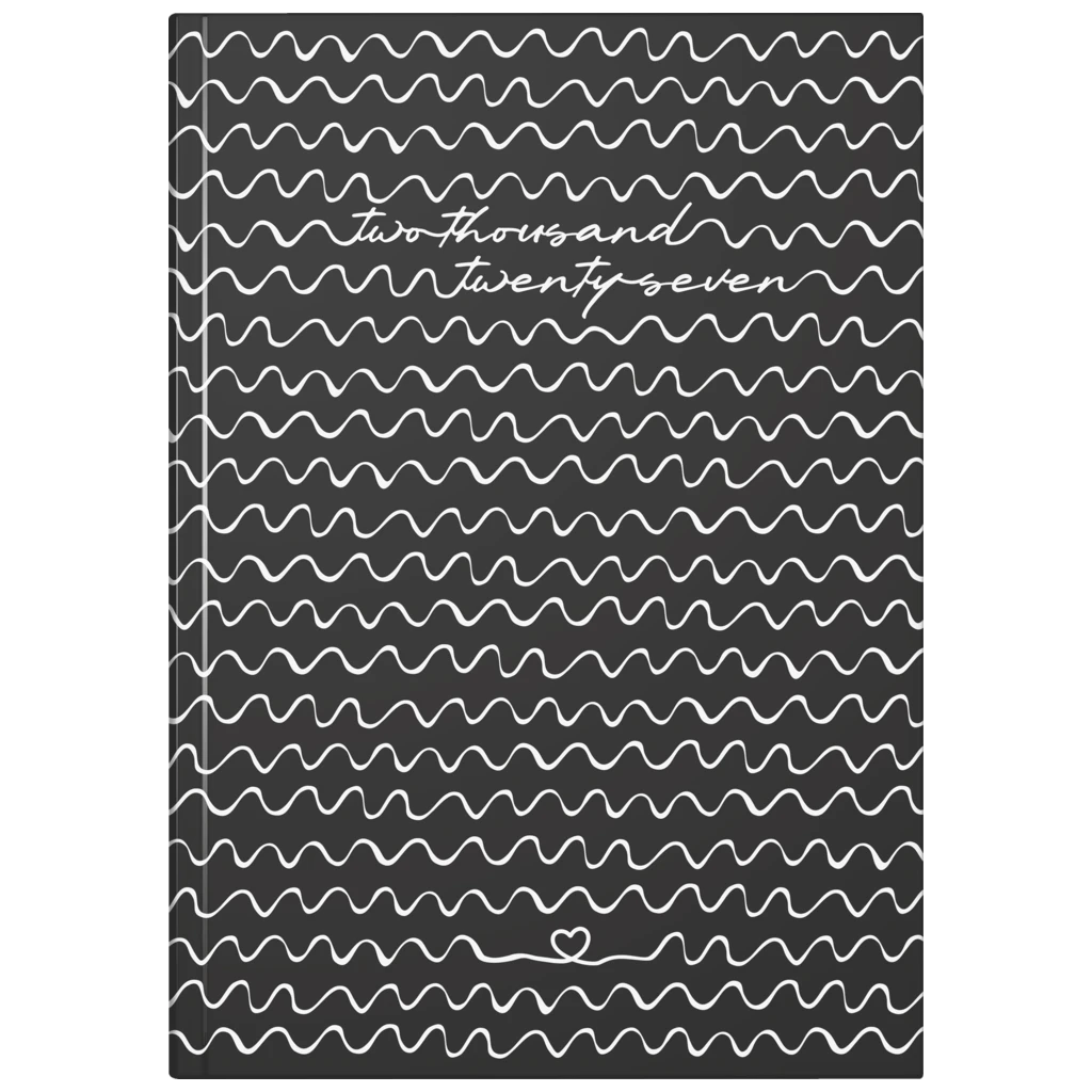 Buchkalender Premium Young Line 2027 „Waves“ | A5, Papier