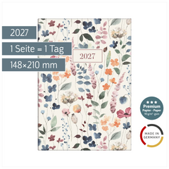 Buchkalender Premium Young Line 2027 „Watercolor“ | A5, Papier
