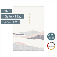 Buchkalender Premium Young Line 2027 „Simple“ | A5, Papier