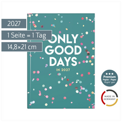 Buchkalender Premium Young Line 2027 „Confetti“ | A5, Papier