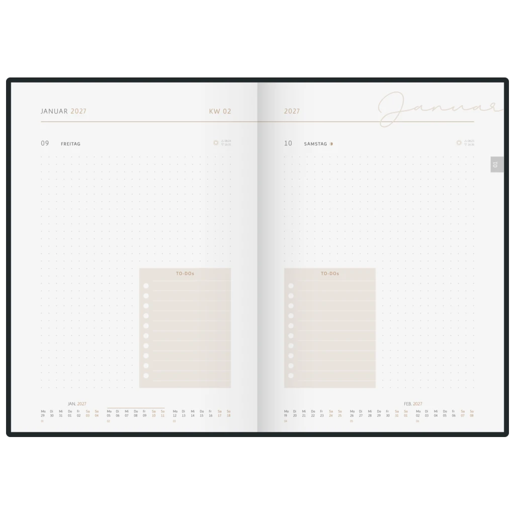 Buchkalender Premium Young Line 2027 „Confetti“ | A5, Papier