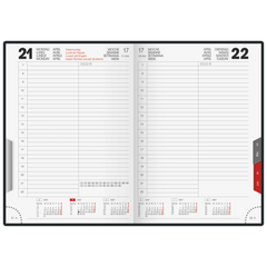 Buchkalender Mod. ROMA 1 2027 | A5, Kunstleder, blau