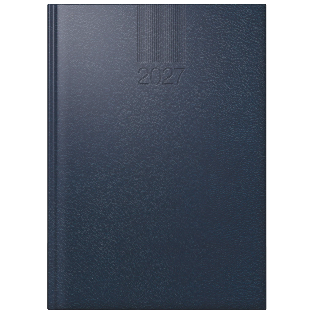 Buchkalender Mod. ROMA 1 2027 | A5, Kunststoff, dunkelblau