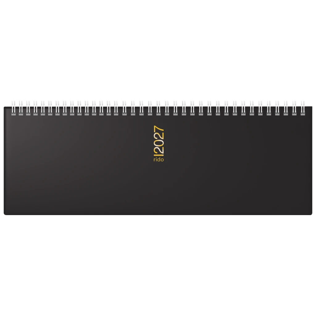 Querterminbuch Mod. ac-Wochenquerterminer 2027 | 30,7×10,5 cm, Kunststoff, schwarz