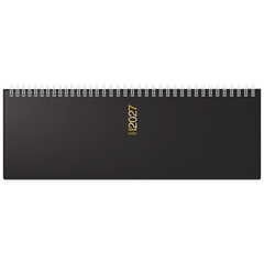 Querterminbuch Mod. ac-Wochenquerterminer 2027 | 30,7×10,5 cm, Kunststoff, schwarz