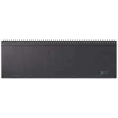 Querterminbuch Mod. futura 5 2027 | 420×137 mm, Kunststoff, schwarz