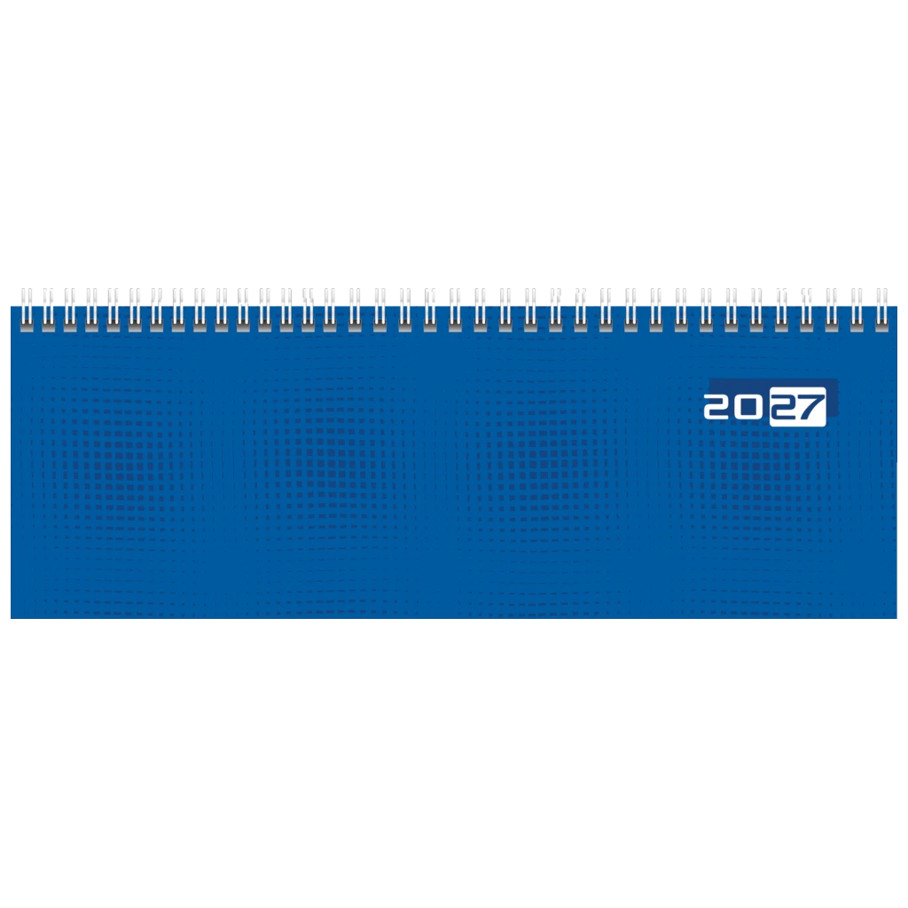 Querterminbuch Mod. semana 2027 | 29,7×10,5 cm, Karton, blau