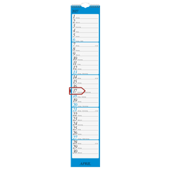 Streifenkalender 2027 | 12×66 cm, sortiert