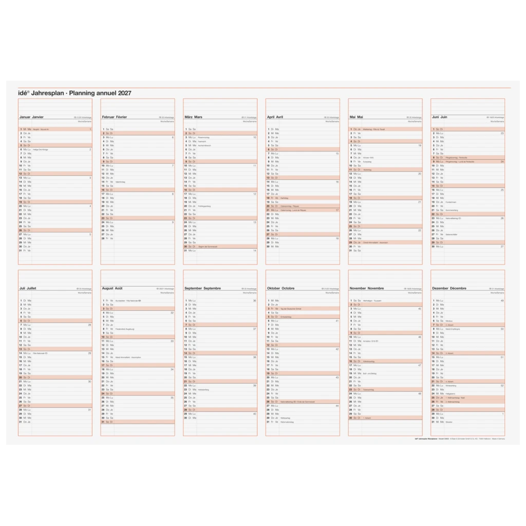 Plakatkalender 2027 | 86×61 cm