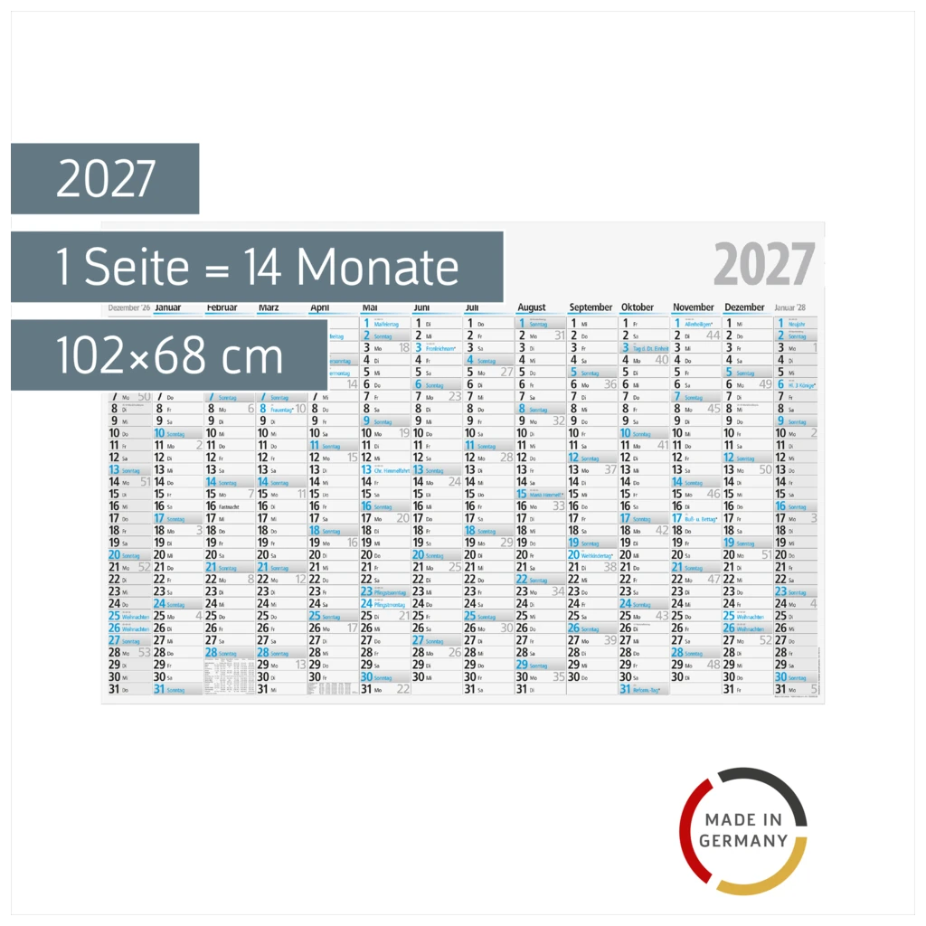 Plakatkalender 2027 | 102×68 cm