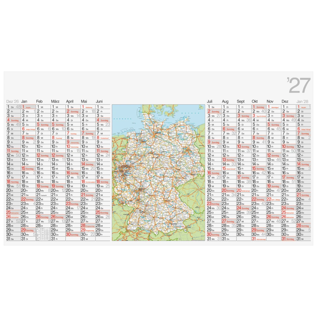 Plakatkalender 2027 | 114×64 cm