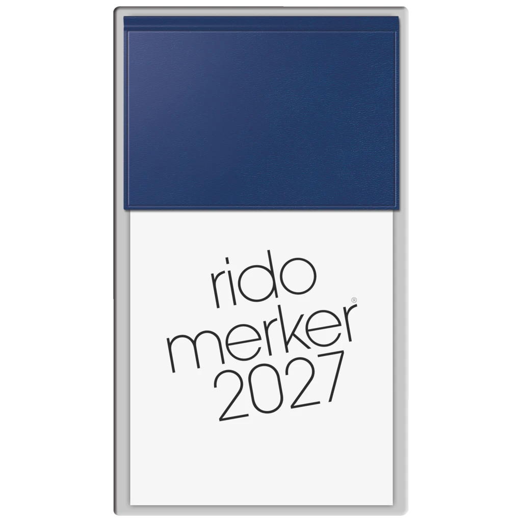 Vormerkbuch Mod. Merker 2027 | 108×201 mm, Kunststoff, dunkelblau