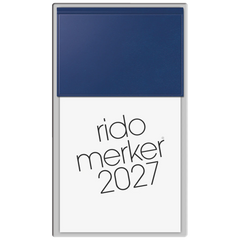 Vormerkbuch Mod. Merker 2027 | 108×201 mm, Kunststoff, dunkelblau