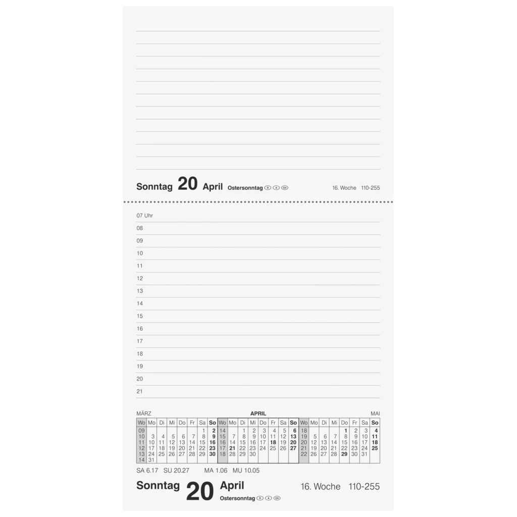 Vormerkbuch Mod. Merker 2027 | 10,8×20,1 cm, Kunststoff, schwarz