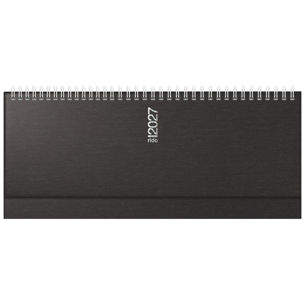 Querterminbuch Mod. septant 2027 | 30,5×10,5 cm, Kunststoff, schwarz