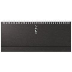 Querterminbuch Mod. septant 2027 | 30,5×10,5 cm, Kunststoff, schwarz