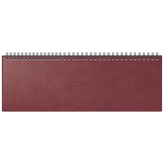 Querterminbuch Mod. septant 2027 | 30,5×10,5 cm, Kunstleder, braun