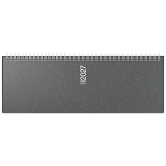 Querterminbuch Mod. septant 2027 | 30,5×10,5 cm, Kunststoff, grau
