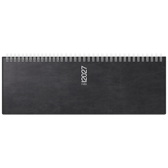 Querterminbuch Mod. septant 2027 | 30,5×10,5 cm, Kunststoff, schwarz