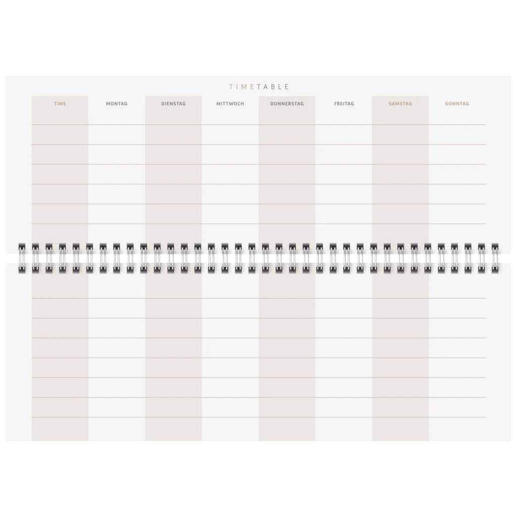 Querterminbuch Premium Young Line 2027 „Greeny“ | 29,7×10,5 cm, Papier