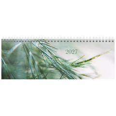 Querterminbuch Premium Young Line 2027 „Greeny“ | 29,7×10,5 cm, Papier
